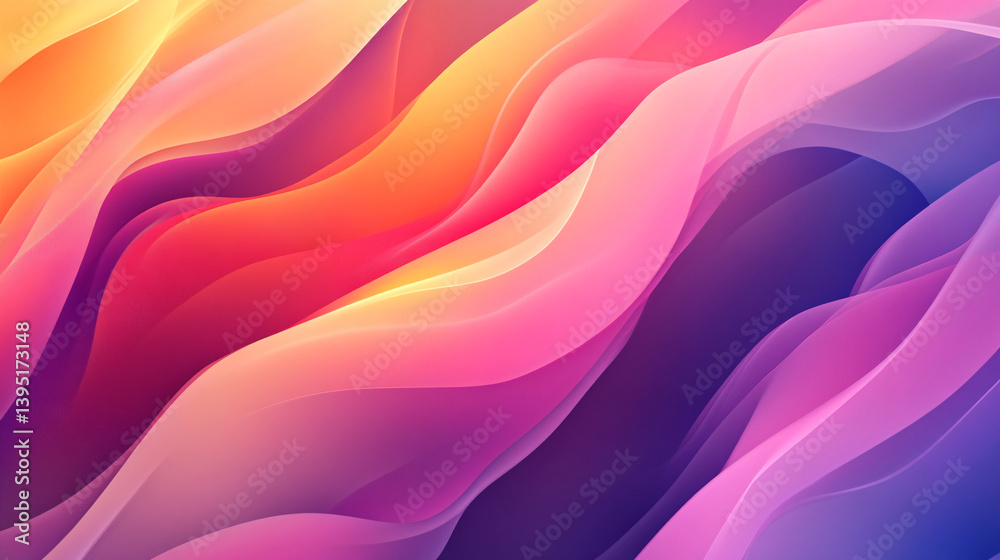 Canvas Prints vibrant multicolored waves blending across the image composition beautifully