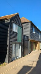 Wooden houses in an old fishing village