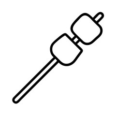 Marshmallow on a stick icon vector illustration for campfire and sweet treat fun