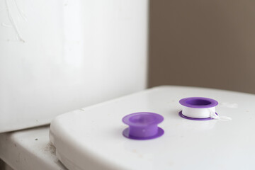 Colorful Objects on Toilet Seat