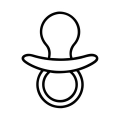 Baby pacifier vector graphic illustration for newborn baby products and design needs