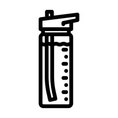 hydration water bottle diarrhea line icon vector illustration