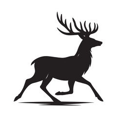 deer silhouette vector illustration