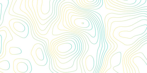 Abstract topographic map contour, white background and colorful wave lines pattern texture. geographic contour map grid backdrop paper texture. terrain path isolated on a background.