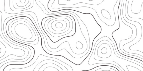 Abstract topographic map contour, white background and black wave lines pattern texture. geographic contour map grid backdrop paper texture. terrain path isolated on a background.