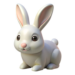 Obraz premium 3d Easter white rabbit 