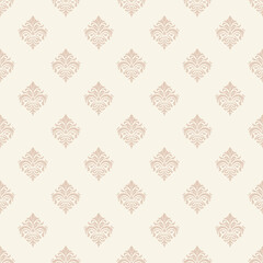 Elegant Brige Damask Seamless Pattern. Vector design for Wallpaper, Fabric, Stationery, Wedding, Packaging, Branding and Interior Design