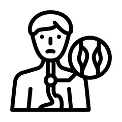 esophageal disorders gastroenterologist line icon vector illustration