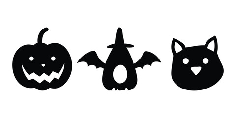 black cat on a white background