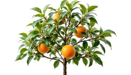 Oranges growing on a tree nature setting plant life bright environment close-up view agricultural concept