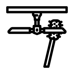 ceiling fan cleaning home maintenance line icon vector illustration