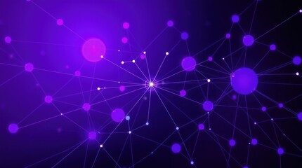 Obraz premium Abstract network design, vibrant purple, digital connection