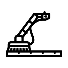 tile grout cleaning home maintenance line icon vector illustration