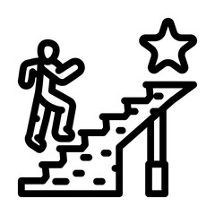 career aspirations interview job line icon vector illustration