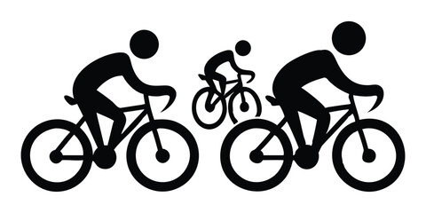 Naklejka premium cyclist silhouette vector