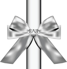 Grey Satin Ribbon illustration with high resolution for decoration