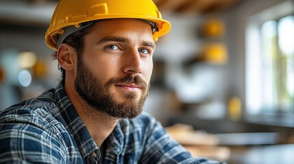 Portrait of a Confident Construction Worker