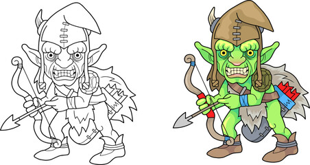 funny fantasy goblin coloring book
