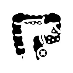 constipation treatment glyph icon vector illustration