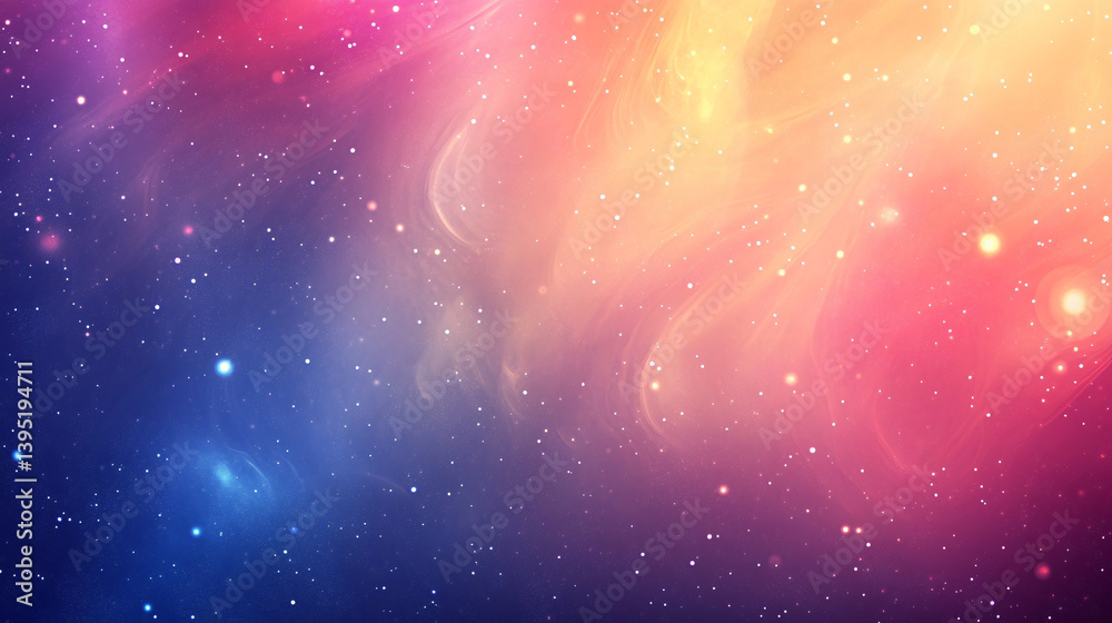 Canvas Prints a vibrant and dreamy celestial display of multicolored nebulae and stardust.