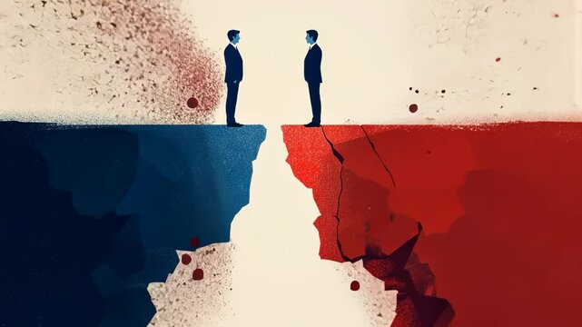 European Map Vector Illustration with Grunge Texture and Flags for Global Travel and Geography Art