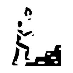 initiative interview job glyph icon vector illustration