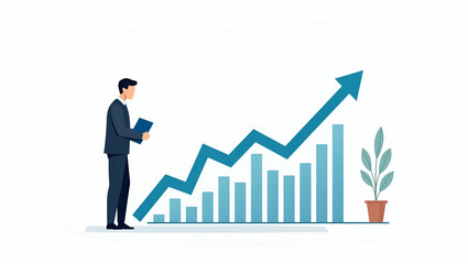 Flat Illustration of Financial Markets: Capturing Rapid Trading Shifts, Dynamic Investor Responses, and Quantitative Analysis in a Cute Vector Style for Smart Business Insights.