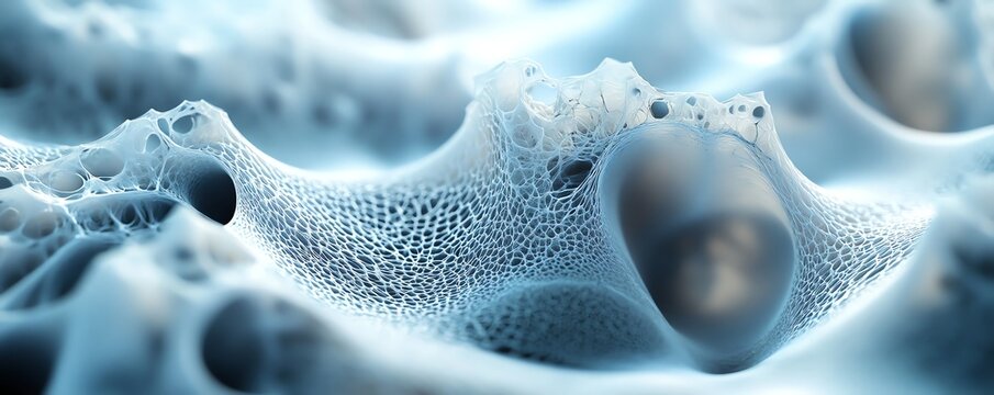 Molecular structure in abstract futuristic representation