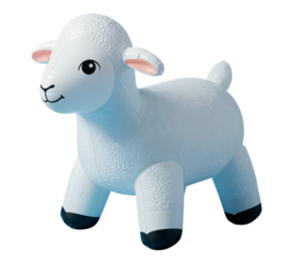  Inflatable Sheep Toy, Isolated PNG