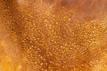 Obraz premium part of the pan-fried pancakes made from milk that turned yellow from the heat,