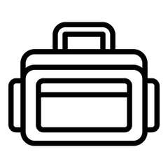 Tackle bag icon. Vector line icon