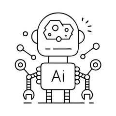 ai robot icon, ai robot vector illustration-simple illustration of ai robot, perfect for ai robot logos and icons