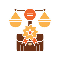 Equality of opportunity color flat icon for digital and print projects.