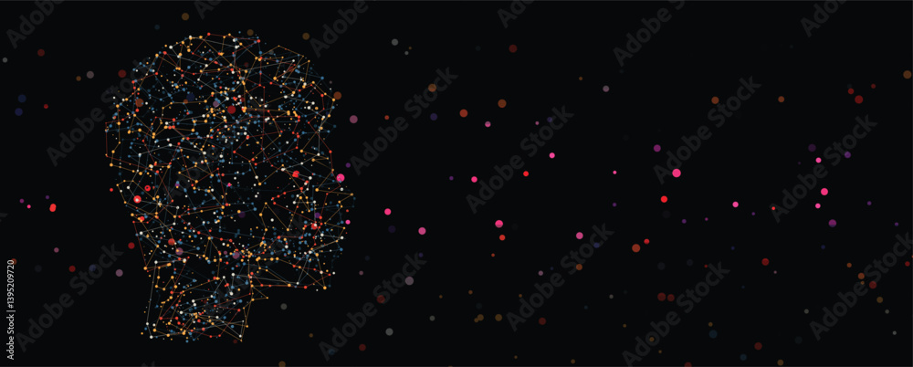 Poster conceptual technology illustration of artificial intelligence