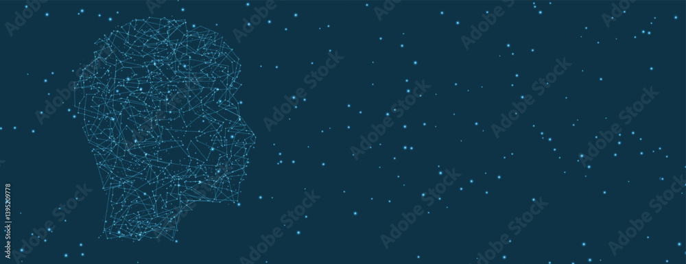 Aufkleber Conceptual technology illustration of artificial intelligence