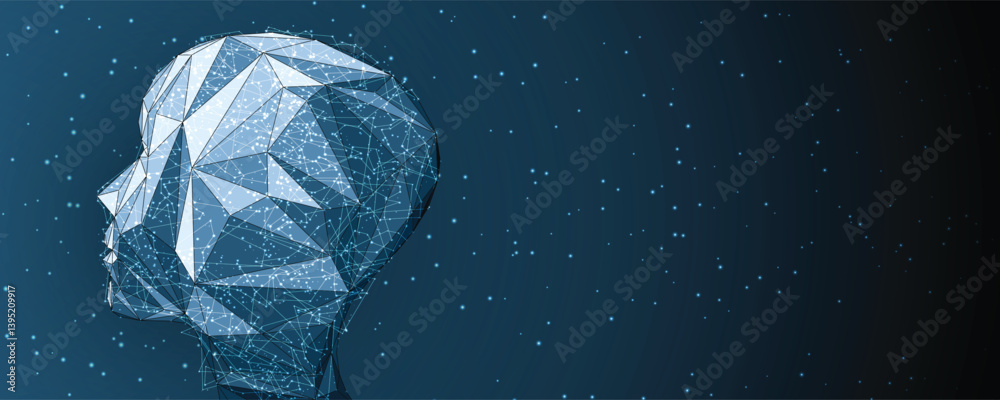 Poster conceptual technology illustration of artificial intelligence