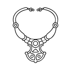 ancient necklace icon, ancient necklace vector illustration-simple illustration of ancient necklace, perfect for ancient necklace logos and icons