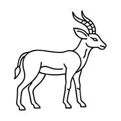 antelope icon, antelope vector illustration-simple illustration of antelope, perfect for antelope logos and icons