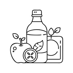 apple cider icon, apple cider vector illustration-simple illustration of apple cider, perfect for apple cider logos and icons