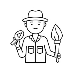 archaeologist icon icon, archaeologist icon vector illustration-simple illustration of archaeologist icon, perfect for archaeologist icon logos and icons