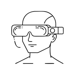 ar glasses icon, ar glasses vector illustration-simple illustration of ar glasses, perfect for ar glasses logos and icons