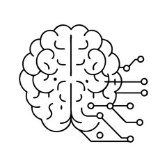 artificial intelligence brain icon, artificial intelligence brain vector illustration-simple illustration of artificial intelligence brain, perfect for artificial intelligence brain logos and icons