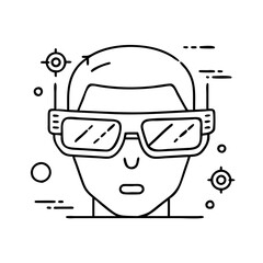 augmented reality glasses icon, augmented reality glasses vector illustration-simple illustration of augmented reality glasses, perfect for augmented reality glasses logos and icons