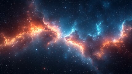 Fototapeta premium Bright starlight flame in galaxy tunnel high resolution wallpaper