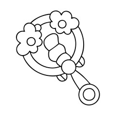 baby rattle icon, baby rattle vector illustration-simple illustration of baby rattle, perfect for baby rattle logos and icons