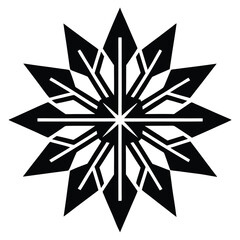 snowflake vector illustration on white 