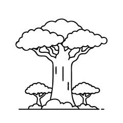 baobab tree icon, baobab tree vector illustration-simple illustration of baobab tree, perfect for baobab tree logos and icons
