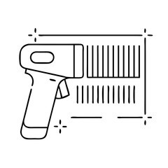 barcode scanner icon, barcode scanner vector illustration-simple illustration of barcode scanner, perfect for barcode scanner logos and icons