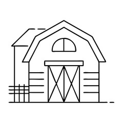 barn icon, barn vector illustration-simple illustration of barn, perfect for barn logos and icons