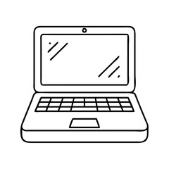 basic laptop icon, basic laptop vector illustration-simple illustration of basic laptop, perfect for basic laptop logos and icons